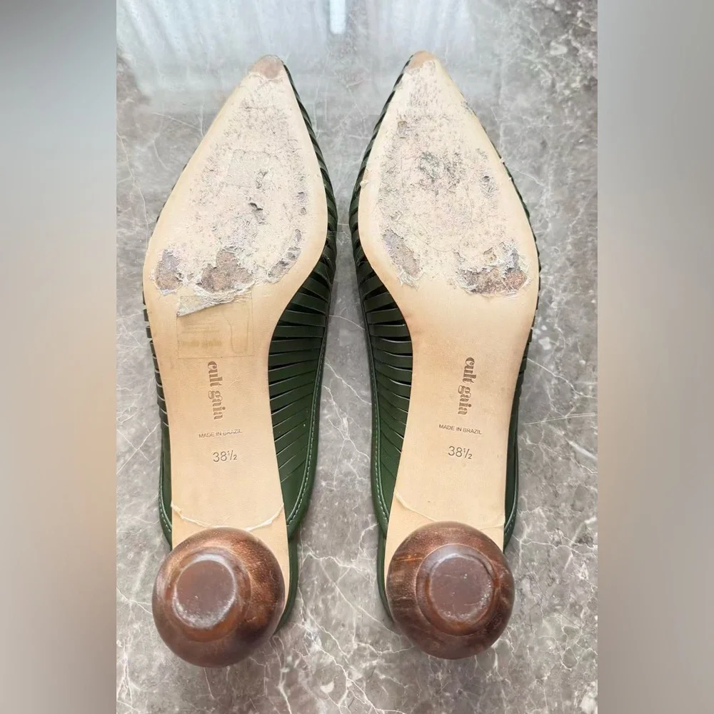 Cult Gaia Alia Mules Green - Picture 4 of 5